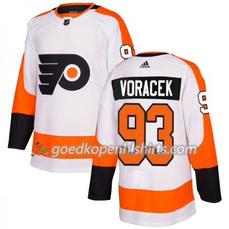 Philadelphia Flyers Jakub Voracek 93 Adidas 2017-2018 Wit Authentic Shirt - Mannen